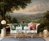 Non-Woven Wall Mural – Romantic European Estate Garden Landscape  Tags: