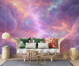 Lightning in Clouds Wall Mural – Dramatic Sky Storm Peel and Stick Wallpaper, Electric Atmosphere Wall Art