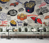 High-Quality Self-Adhesive Photo Wallpaper With Custom Design For Kitchen, Restaurant, Or Office – "Japanese Cuisine On A Dark Background" (Copy)