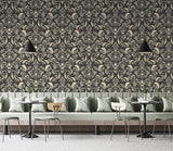 Vintage Style Vinyl Wallpaper Wallpaper for Themed Venue Design, Living Room, or Bedroom. Wall Print 'Royal Damask Ornament'