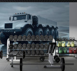 Self-Adhesive Heavy Duty Truck Wallpaper – Modern Industrial Peel and Stick Wall Mural for Living Room or Office