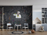 Colorful Formulas Self-Adhesive Wall Mural for Kids Room Print for Teen Room Interactive School Design Educational Design for Children Chemistry Classroom