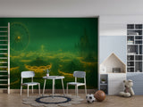 Mysterious Attraction in the Fog Wall Mural for Kids’ Room Mystical Print for Teen Bedroom Peel and Stick Mural Hallway Design Creates a Magical and Enchanting Atmosphere 🎠✨