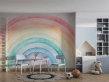 Non-Woven Wall Mural Painted Rainbow for a Magical Kids Room