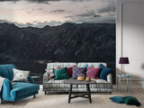 Nordic Design Peel and Stick Wall Mural Scandinavian Style Evening View of the Old Town of Kotor Bay from Mount Lovćen Print for Living Room, Office or Bedroom