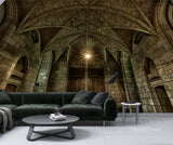 Non-Woven Wall Mural Print Architecture Design For Living Room Magical Church Gates For Living Room Art Wall Building Wallpaper