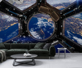 Peel and Stick Mural for the entire wall earth spacecraft elements this image furnished Print for the office or bedroom Spacecraft atmosphere Design for a teenager's room