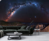 Nature and Space Wall Mural – Unique Design for Living Room, Office, Bedroom | Self-Adhesive Accent Wall Mural – Art Wall for Bedroom "Milky Way over the Ocean"🌌✨
