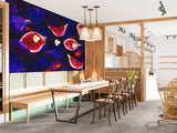 Peel and Stick Wall Mural Conceptual Fruit Art Luxury Design for Restaurant or Creative Studio