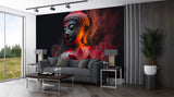 Ethnic print Modern style Non-woven Mural for living room Accent wall for bedroom "Buddha" Spiritual strength Motivational artwork