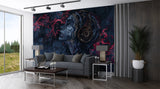 Art Abstraction Wall Vinyl Wallpaper Peel and Stick Mural Sports Theme For Office, Hall, Gym "Cosmic Enjoyment Of Music"