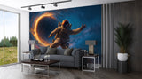 Bright Self-Adhesive Wallpapers For Bedroom, Living Room. Art Print For A Teenager's Room, Feature Wall Poster "Astronaut In The Galaxy Vortex" 👨‍🚀