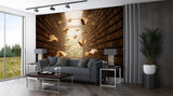 Floating Books Library Wall Mural for Office – Non-Woven Wallpaper for Workspace