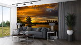 Peel and Stick Wall Mural for Office – Landscape with Sunset Yixing | Full Wall Design for Relaxation Areaoom & Office
