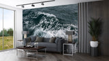 Peel and Stick Wallpaper – Ocean Storm Waves Design for Home and Workspace