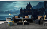 Gothic Style Self-Adhesive Wall Murals for Living Room, Bedroom, or Home Office – "Fortress at the Edge of the World"