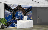 Peel and Stick Mural for the entire wall earth spacecraft elements this image furnished Print for the office or bedroom Spacecraft atmosphere Design for a teenager's room