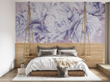 Non-Woven Wall Mural Soft Lavender Peonies – Elegant Floral Wallpaper for Bedroom