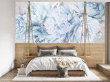 Peel and Stick Wall Mural Delicate Lavender Peonies – Luxury Floral Wallpaper Living Room