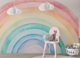 Non-Woven Wall Mural Painted Rainbow for a Magical Kids Room