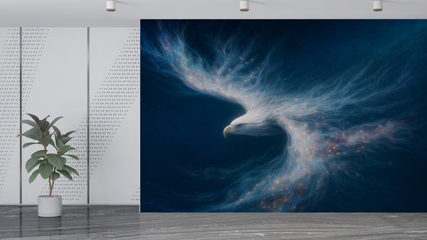 Abstract Mural With Bird Non-Woven Wallpaper For Office, Bedroom, Art Space ‘Abstract Eagle