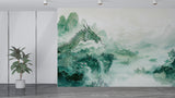 Non-Woven Wall Mural for Bedroom – Dragon Boat Festival Chinese Dragon Wandering in the Sky | Wall Print for Living Room