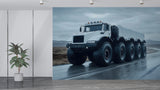 Self-Adhesive Heavy Duty Truck Wallpaper – Modern Industrial Peel and Stick Wall Mural for Living Room or Office