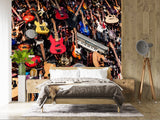 Rock & Roll Music Instruments Wall Mural - Non-Woven Wallpaper