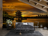 Peel and Stick Wall Mural for Office – Landscape with Sunset Yixing | Full Wall Design for Relaxation Areaoom & Office