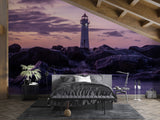 Natural Print Romantic Style Peel and Stick Wall Mural For Living Room And Bedroom Lighthouse Art For Entire Wall
