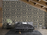 Vintage Style Vinyl Wallpaper Wallpaper for Themed Venue Design, Living Room, or Bedroom. Wall Print 'Royal Damask Ornament'