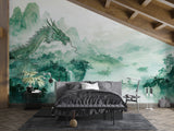 Non-Woven Wall Mural for Bedroom – Dragon Boat Festival Chinese Dragon Wandering in the Sky | Wall Print for Living Room