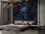 Art Abstraction Wall Vinyl Wallpaper Peel and Stick Mural Sports Theme For Office, Hall, Gym "Cosmic Enjoyment Of Music"