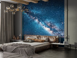 Accent Wall Non-Woven Wallpaper For Living Room, Kids Room, Bedroom | Home Decor "Milky Way Over The Sea" 🌌