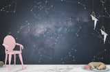 Peel and Stick Wall Mural – Bright Constellation Print Wallpaper for Living Room & Bedroom Ceiling