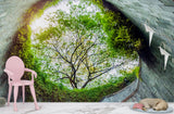 A blend of urban and nature for full-wall Vinyl Wallpaper Peel and Stick Mural, ideal for offices, living rooms, or venue design: "Fort Canning Park, Singapore" 🌿🏙️
