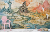Peel and Stick Wall Mural “Fantasy Kingdom Map” –Wallpaper for Kids Room