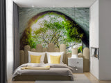 A blend of urban and nature for full-wall Vinyl Wallpaper Peel and Stick Mural, ideal for offices, living rooms, or venue design: "Fort Canning Park, Singapore" 🌿🏙️