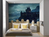 Gothic Style Self-Adhesive Wall Murals for Living Room, Bedroom, or Home Office – "Fortress at the Edge of the World"