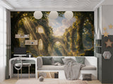 Peel and Stick Fairy Tale City Ruins Wall Mura Fantasy Kids Room Decor