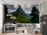 Peel and Stick Wall Mural | Natural Print For Living Room | Cozy Bedroom Decor | Mountain Theme Art Wallpaper | Home Poster “Mountain Path To The Summit” 🏞️