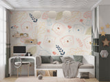 Woodland Bear Nursery Wall Mural – Cute Honey Bears Peel and Stick Wallpaper