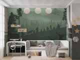 Self-adhesive wallpaper for a kids' room with a spirit of adventure and a magical atmosphere, accent wall art print "Silhouettes of Heroes" ✨