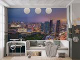 Traditional Wall Mural Art Print – City Wallpaper for Home, Bedroom, Office | "Evening City" 🌃🏙️