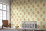 Cute Design For Kids Room Peel and Stick Mural, For Children’s Playroom, Kids Wallpaper ‘Teddy Bears’ 🐻