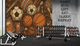 Sports Print Calm Colors Wall Mural Self-Adhesive Wall Mural For Gym Print For Kids Room Art Wall For Office Poster For Sports Fans ⚽