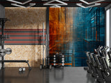 Colorful Abstraction Art Wall Peel And Stick Wallpaper Accent Wall Office Design Print For Gym "Urban Geometry Of Light" 💡