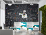 Colorful Formulas Self-Adhesive Wall Mural for Kids Room Print for Teen Room Interactive School Design Educational Design for Children Chemistry Classroom