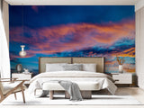 Sky Print Full-Wall Vinyl Wallpaper Peel and Stick– Art Design for Office, Living Room, or Kids' Room, Mural "Sky in Bright Tones"