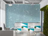 Pastel tones Math formulas and examples wall mural for kids’ room Non-woven wallpaper Print for office Accent wall for school Calm color palette 🧠